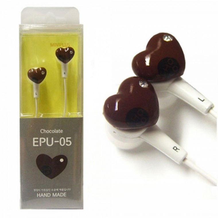 Mini Plus หูฟังสมาร์ทโฟนจิ๋ว Milk Choco (EPU-05)
