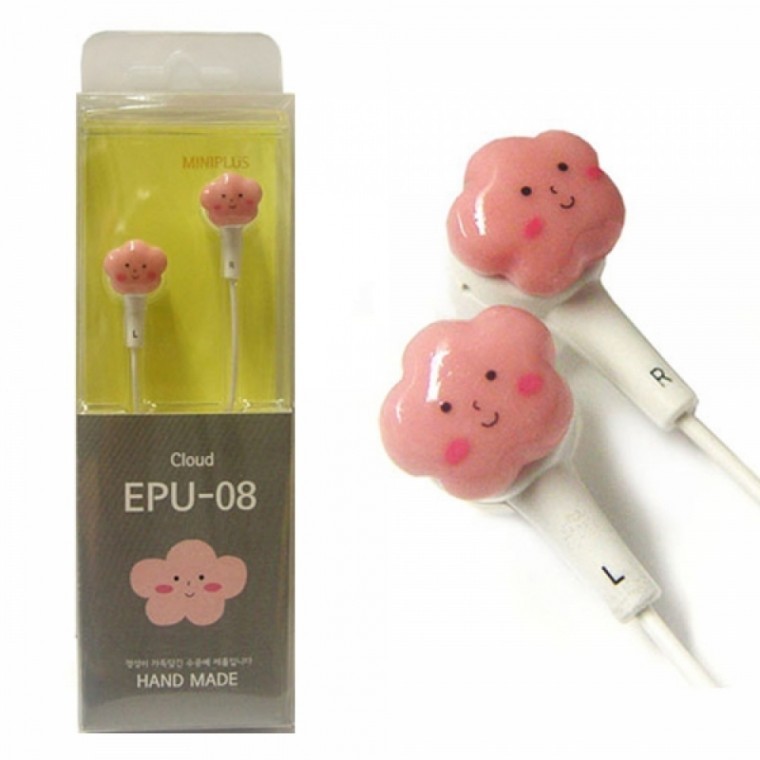 Mini Plus หูฟังสมาร์ทโฟนจิ๋ว Pink Cloud (EPU-08)