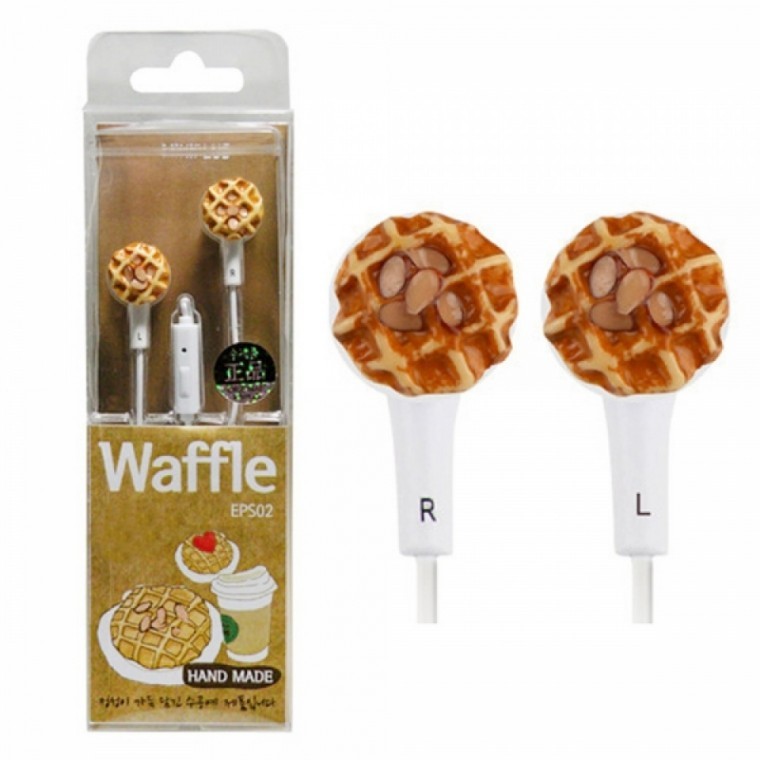 Mini Plus หูฟังสมาร์ทโฟนจิ๋ว Waffle Almond (EPS-02)