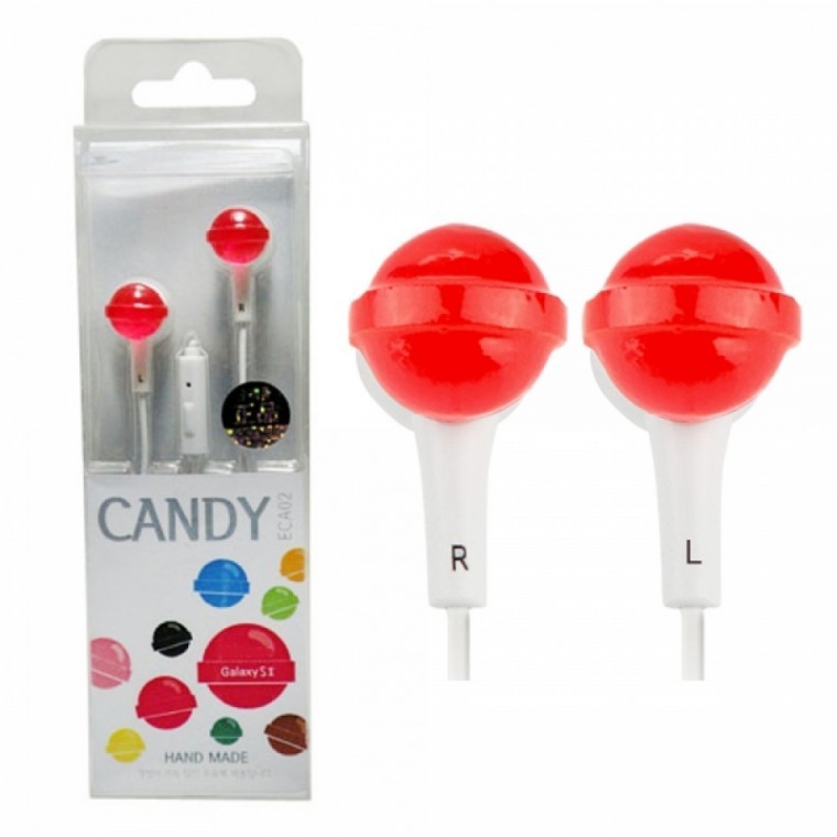 Mini Plus หูฟังสมาร์ทโฟนจิ๋ว Candy Red (ECA-02)