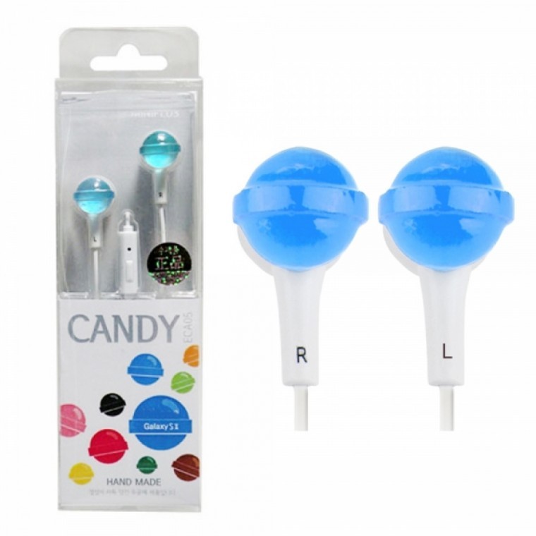 Mini Plus หูฟังสมาร์ทโฟนจิ๋ว Candy Blue (ECA-05)