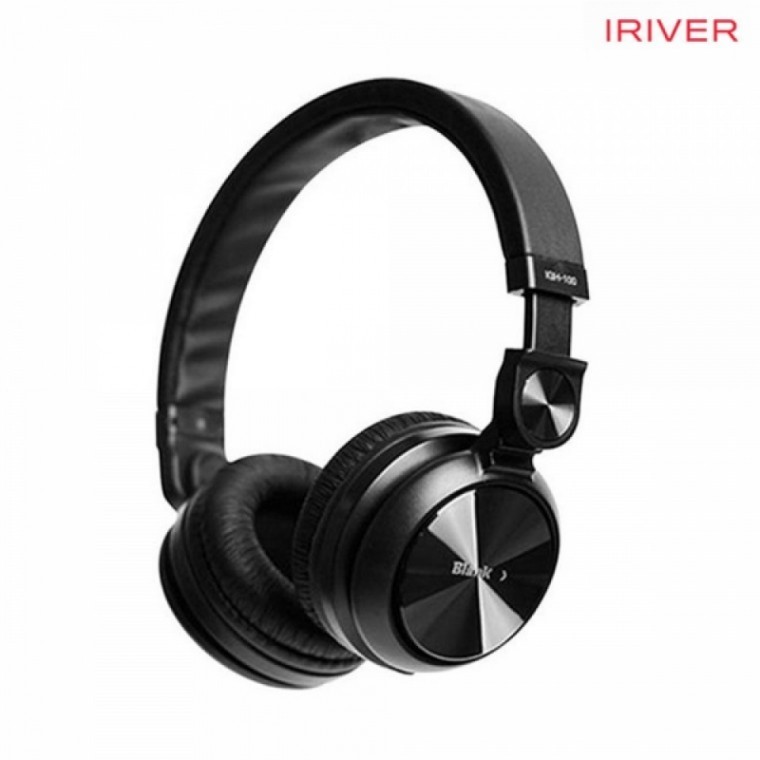 IRIVER หูฟังแบบพับได้พร้อมไมโครโฟนในตัว (IGH-100) (ดำ)