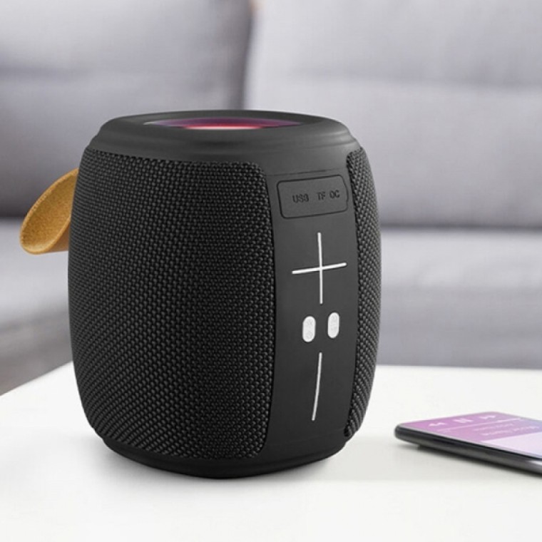 Actto ลำโพงบลูทูธพร้อมไฟ LED Mood Light (ดำ)