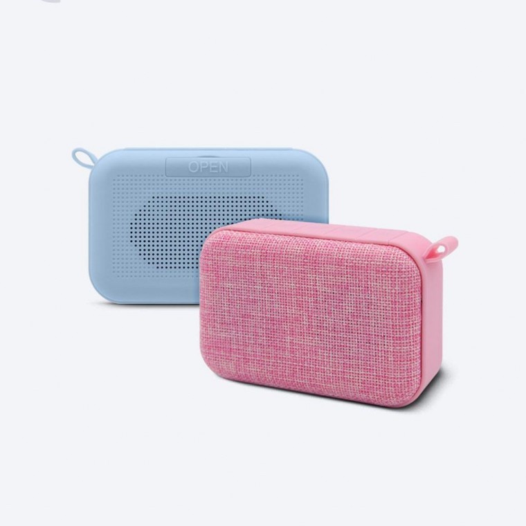 ลำโพงบลูทูธสเตอริโอ 2 ชิ้น สีฟ้า-ชมพู สำหรับเพลงและเสียง