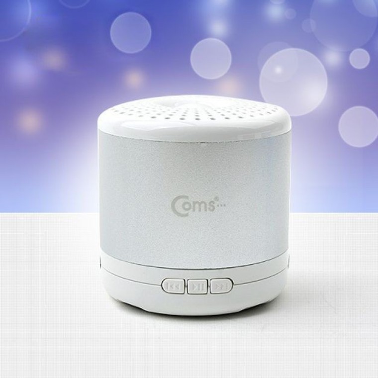 Coms ลำโพงบลูทูธ NB520 สีเงิน สำหรับเพลงและเสียง