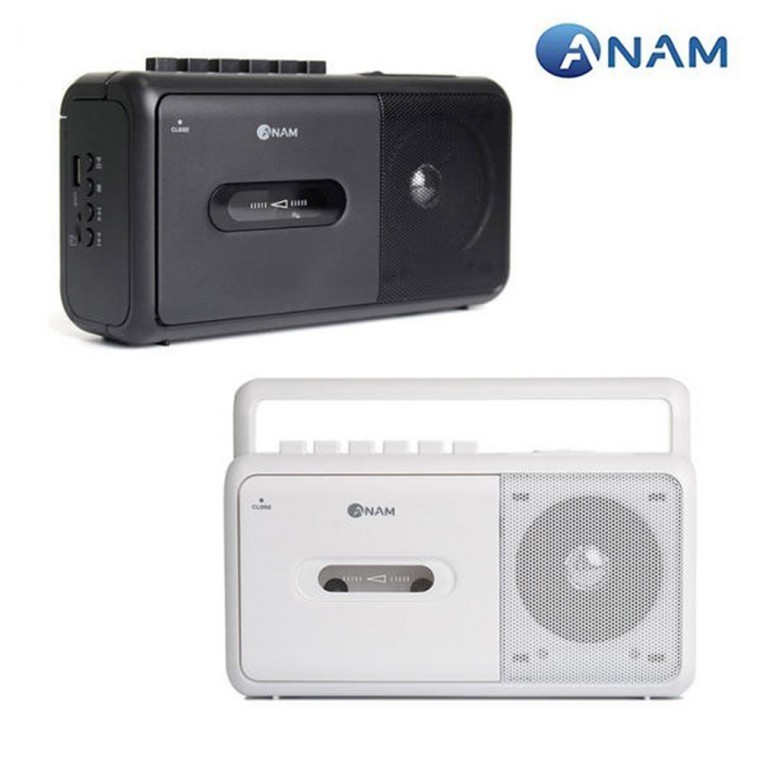 Anam A-35 สีขาว/ดำ เครื่องเล่นเทปคาสเซ็ตต์ รองรับการเล่น SD Card USB วิทยุ