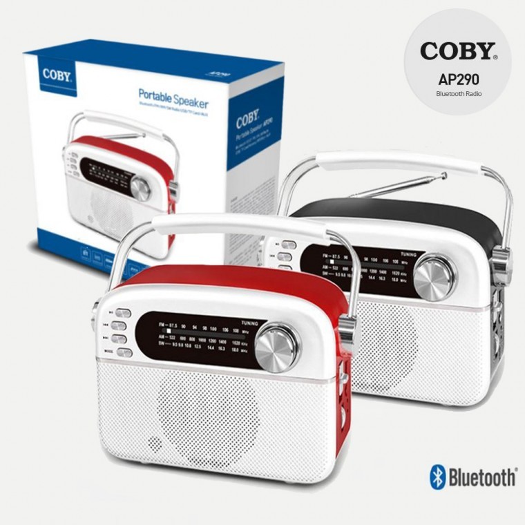 ลำโพงวิทยุบลูทูธพกพา Coby AP290 รองรับ SD Card USB รับสัญญาณ FM AM SW สำหรับตกปลา แคมป์ปิ้ง