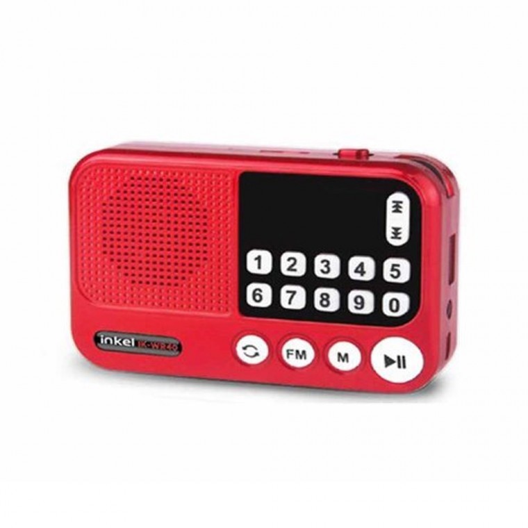อินเคล ฮโยเรดิโอ ลำโพงวิทยุพกพา สำหรับเดินป่า เดินเล่น MP3 (แดง) (WR40)