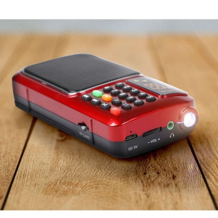 วิทยุขนาดเล็ก Coby MP3 ลำโพงเพลงสำหรับเดินป่า (สุ่มสี)