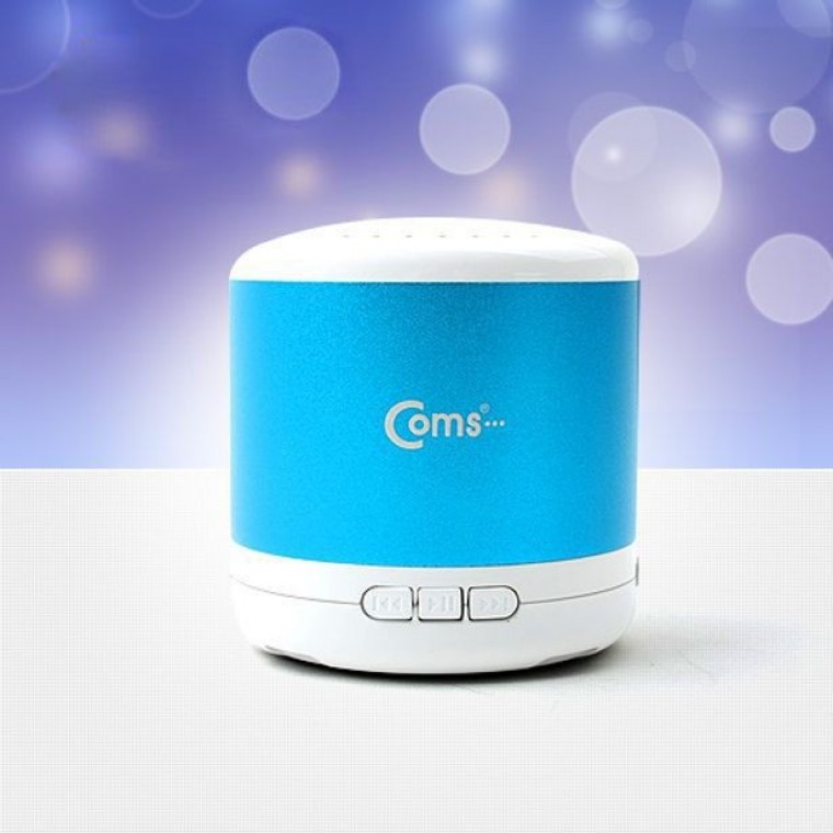 ลำโพงบลูทูธ Coms NB520 สีฟ้า สำหรับฟังเพลง