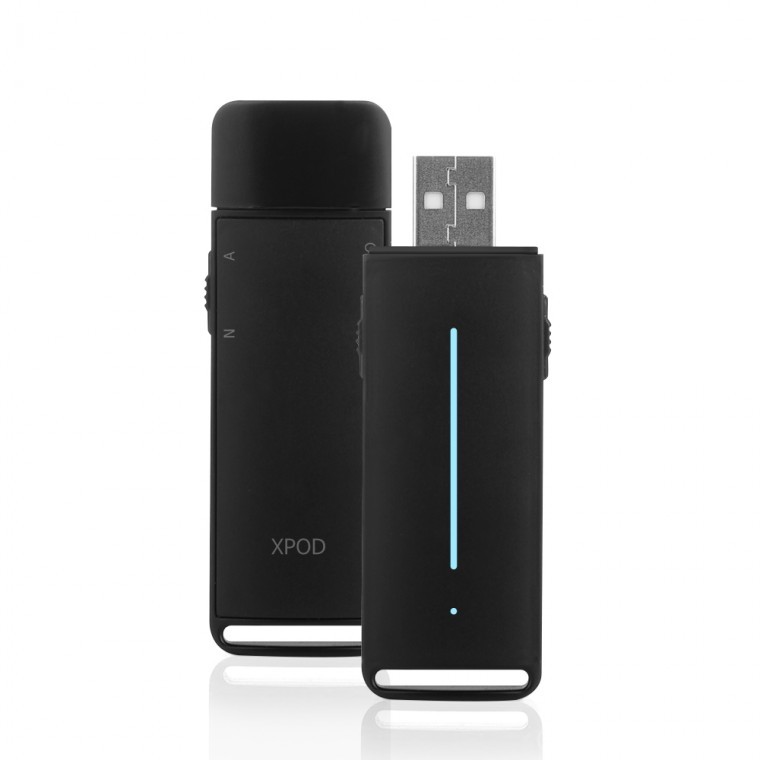 เครื่องบันทึกเสียงการประชุม XPOD Ultra-compact USB แบบพกพาพร้อม LED, เครื่องบันทึกเสียงความจุสูง 64GB สำหรับการบรรยาย ภาษา