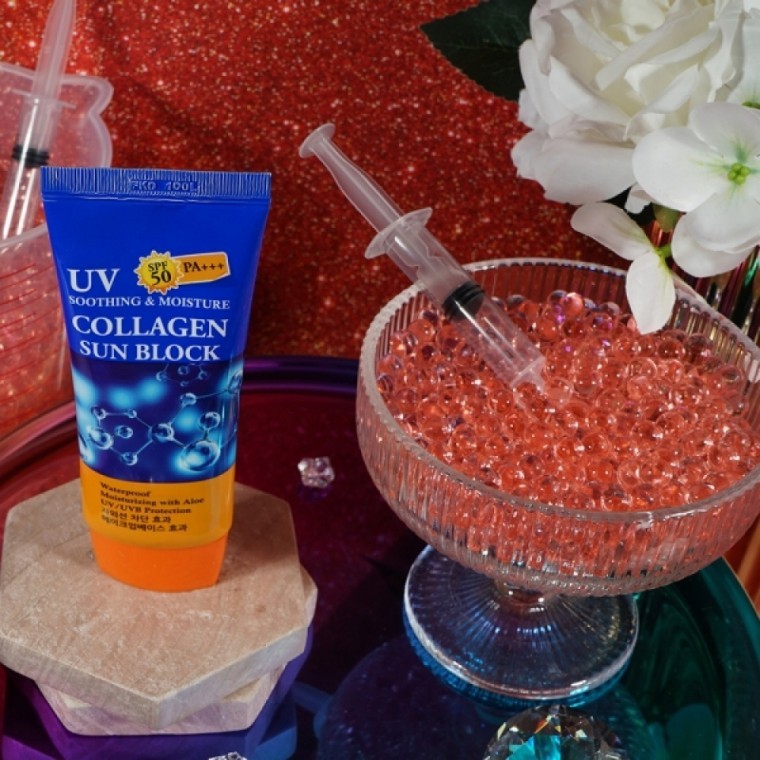 SPF50 ซันครีมผิวเต่งตึงไร้คราบขาว 70มล. คอลลาเจน