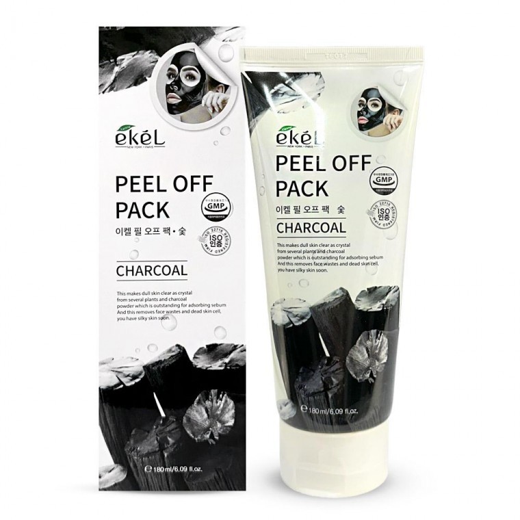 มาส์กกระชับรูขุมขน Ikel Peel Off Pack ถ่าน 180มล. มาส์กว่านหางจระเข้