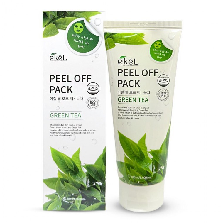 มาส์กลอกสิวหัวดำ Ikel Peel Off Pack ชาเขียว 180มล. สำหรับสิวหัวดำที่จมูก
