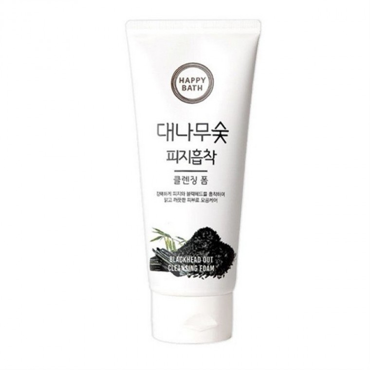 Happy Bath Bamboo Charcoal Sebum Absorbing Cleansing Foam