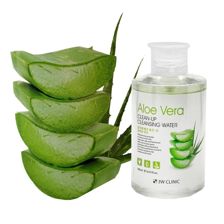3 Clean Up Aloe Vera Cleansing Water 500มล.
