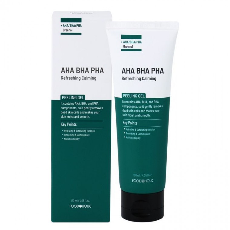 AHA BHA PHA Refreshing Calming Peeling Gel 120มล. / จัดการเซลล์ผิวที่ตายแล้ว ดูแลผิวประจำวัน ควบคุมรูขุมขน