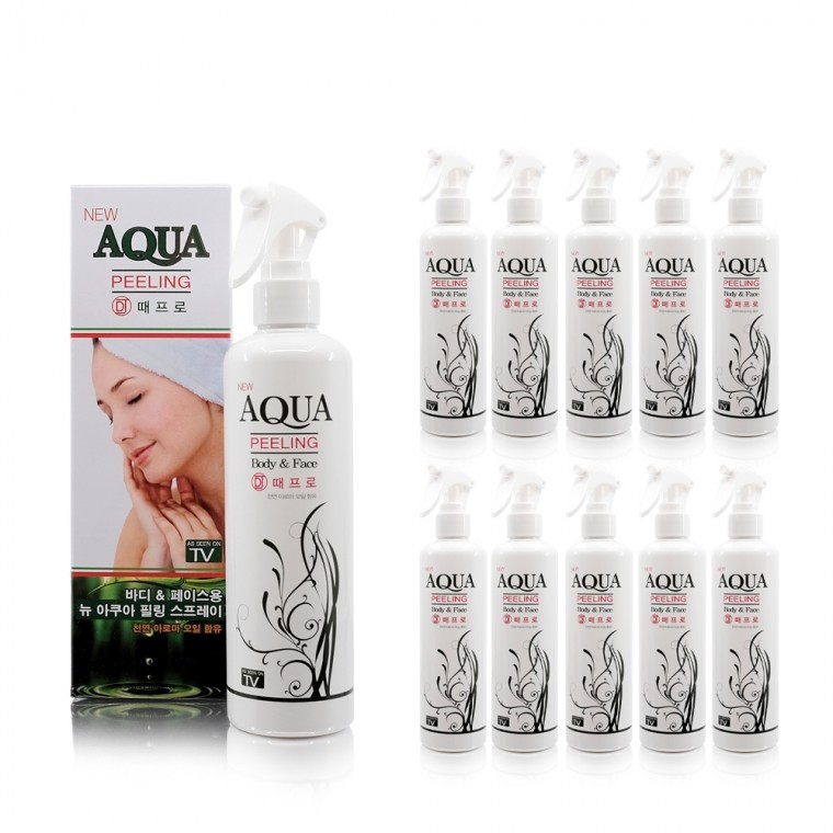 KP New Aqua Peeling Spray Ttae Pro 300มล. (10 ชิ้น) ผลิตภัณฑ์ขัดเซลล์ผิวสำหรับเท้า ผิวกาย และใบหน้า