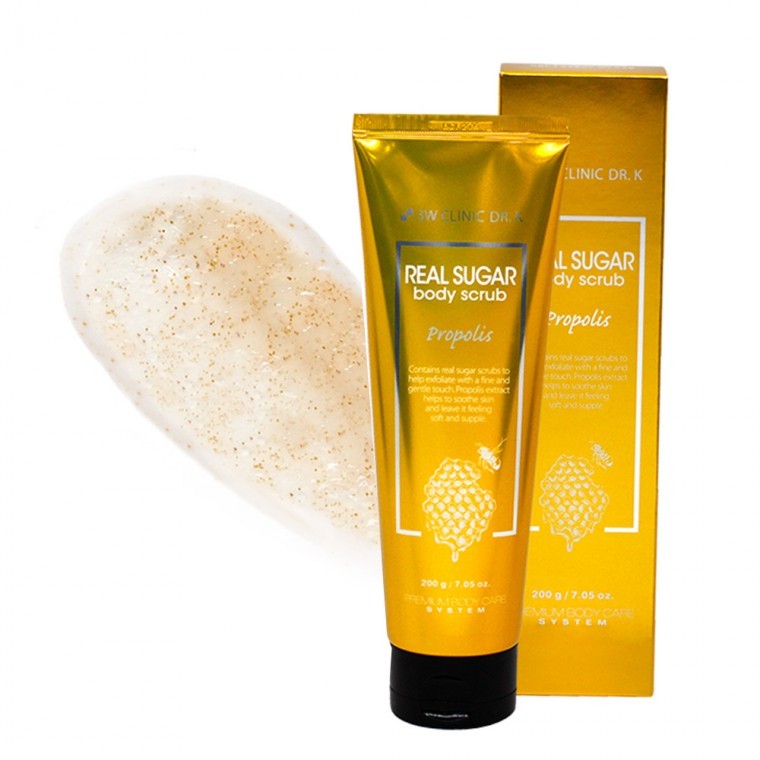 3 Real Sugar Propolis Body Scrub Peeling Gel 200ก.