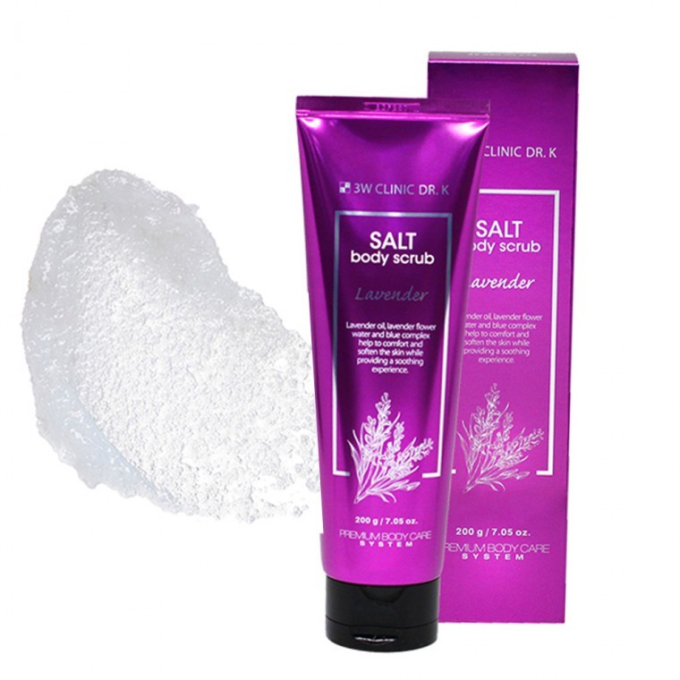 3 Salt Lavender Body Scrub Peeling Gel 200ก. ผลัดเซลล์ผิว
