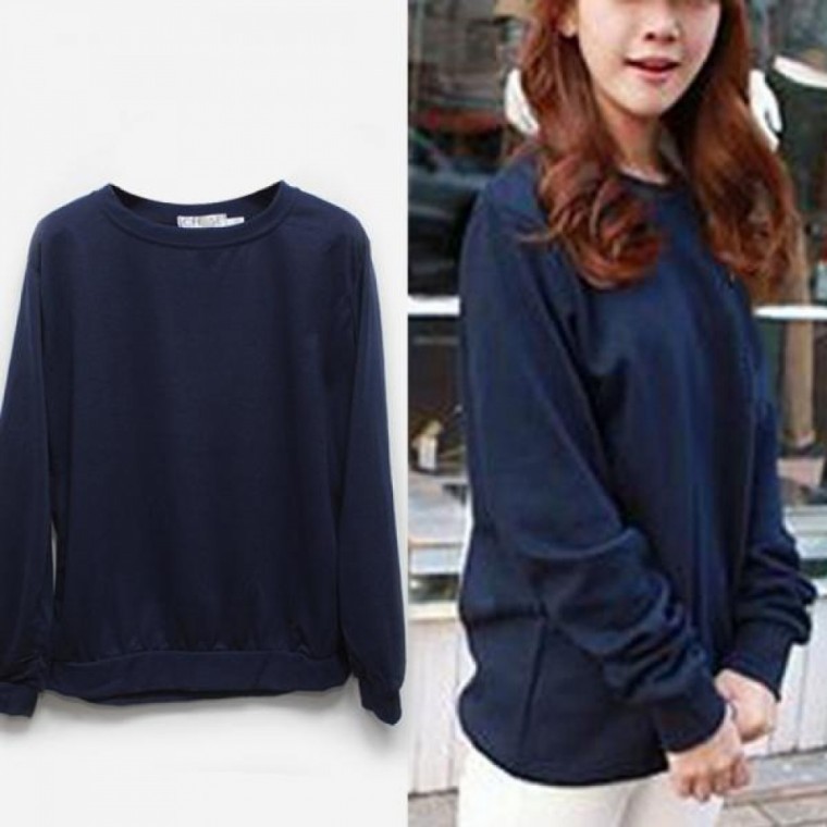 เสื้อยืดแขนยาวสำหรับผู้หญิง ทรงบ็อกซี่ ทรงหลวม ขนาดใหญ่พิเศษ
