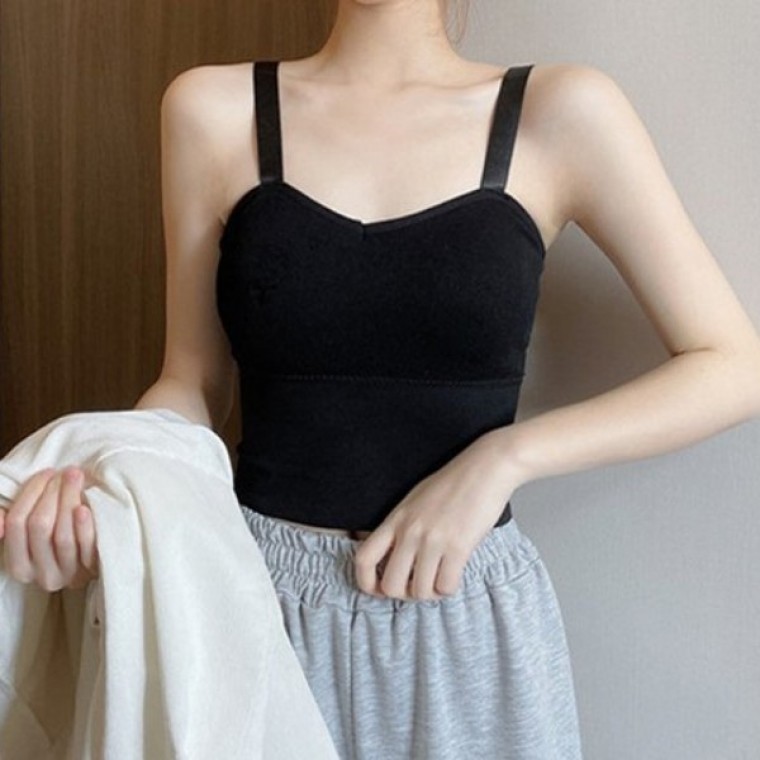 เสื้อกล้ามบราท็อปครอปสำหรับผู้หญิง 4 สี