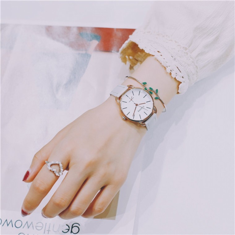 ชุดนาฬิกาข้อมือกำไล For You Layered 2 ชิ้น (สีเทา)