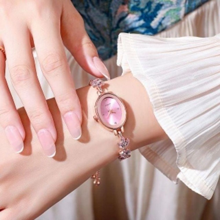 นาฬิกาข้อมือผู้หญิง Karin Slide (สีชมพู) แฟชั่น