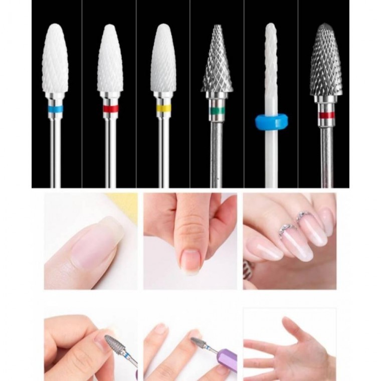 เครื่องเจียรเล็บสำหรับมืออาชีพและดูแลตัวเอง, หัวเจียร