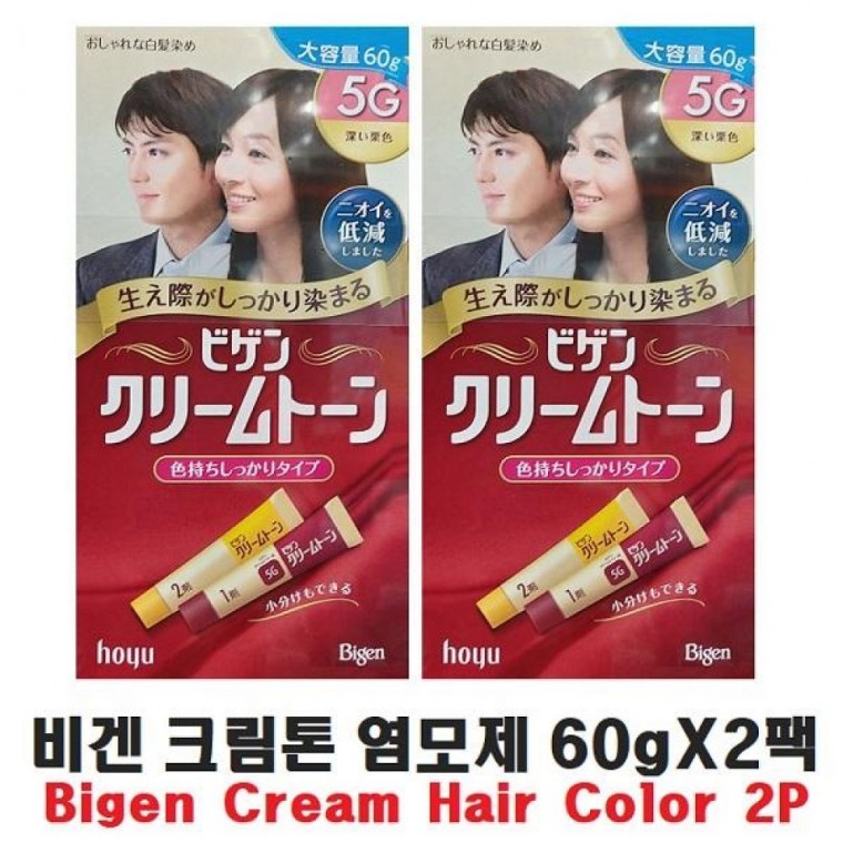 ยาย้อมผม Bigen Cream Tone 60g 2 ชิ้น