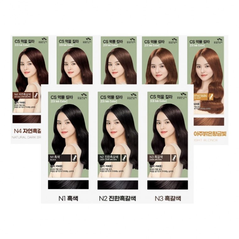 ยาย้อมผม Flower Nara CS หมึกปลาหมึก สำหรับผมขาว
