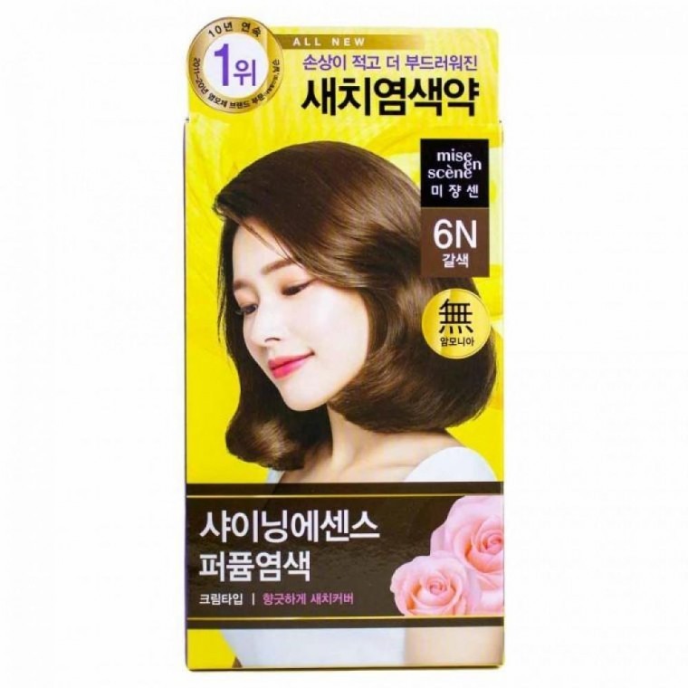 ยาย้อมผม Mise en scene Shining Color 6N สีน้ำตาล