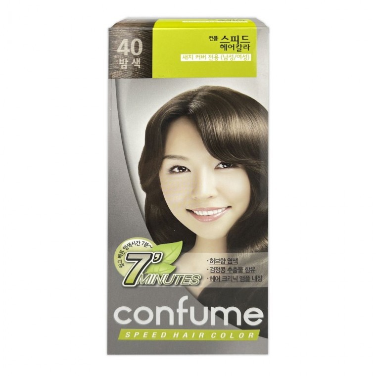 ยาย้อมผม Fruit Nara Speed 40 สำหรับปิดผมขาว สีน้ำตาล กลิ่นหอม