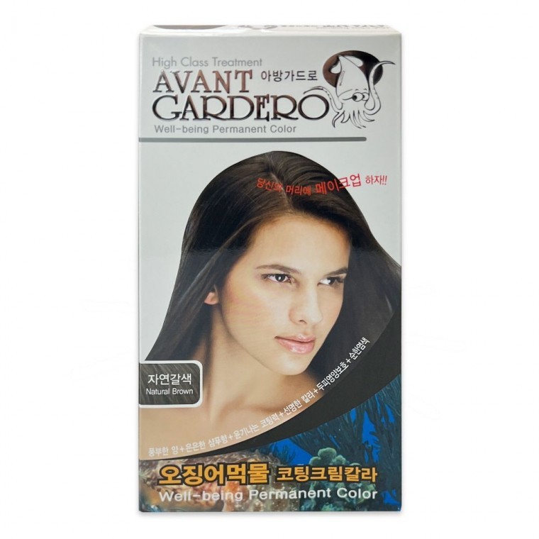 ยาย้อมผม Avanga Doro หมึกปลาหมึก เฮนน่า ครีมเคลือบสีผม สีน้ำตาลธรรมชาติ