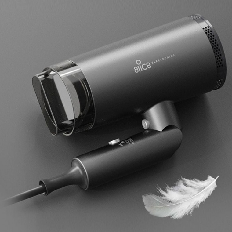 ไดร์เป่าผมขนาดเล็กแบบพับได้น้ำหนักเบา Alice 250 Hair E-Gi Hair Dryer