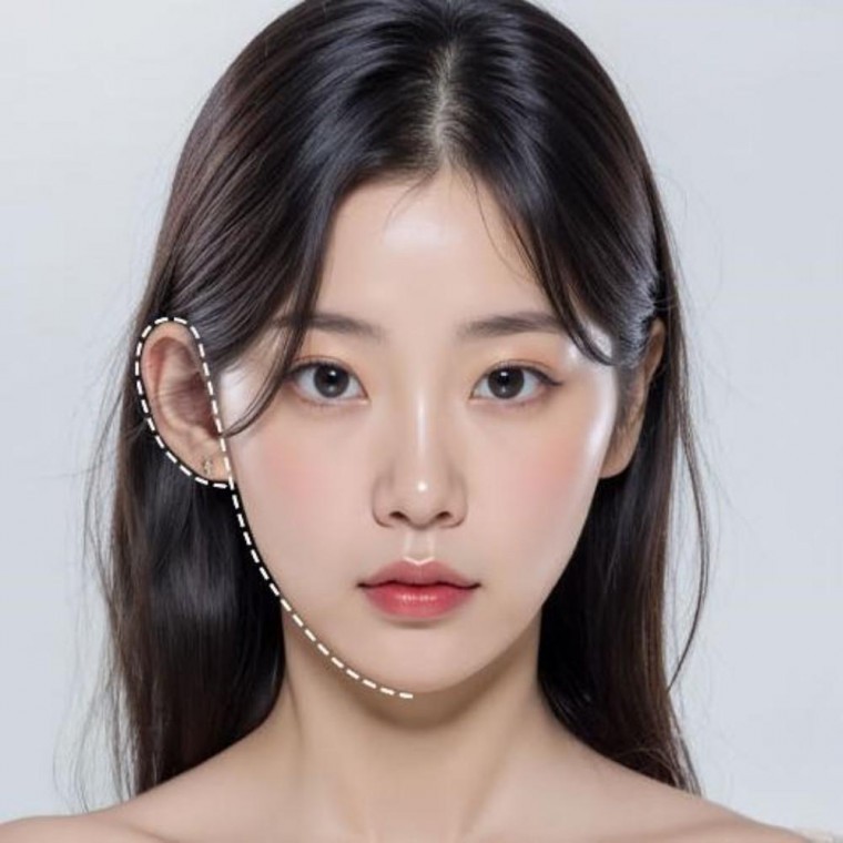เทปติดหูนางฟ้า สติกเกอร์ฟิลเลอร์หูเพื่อใบหน้าเรียวเล็ก