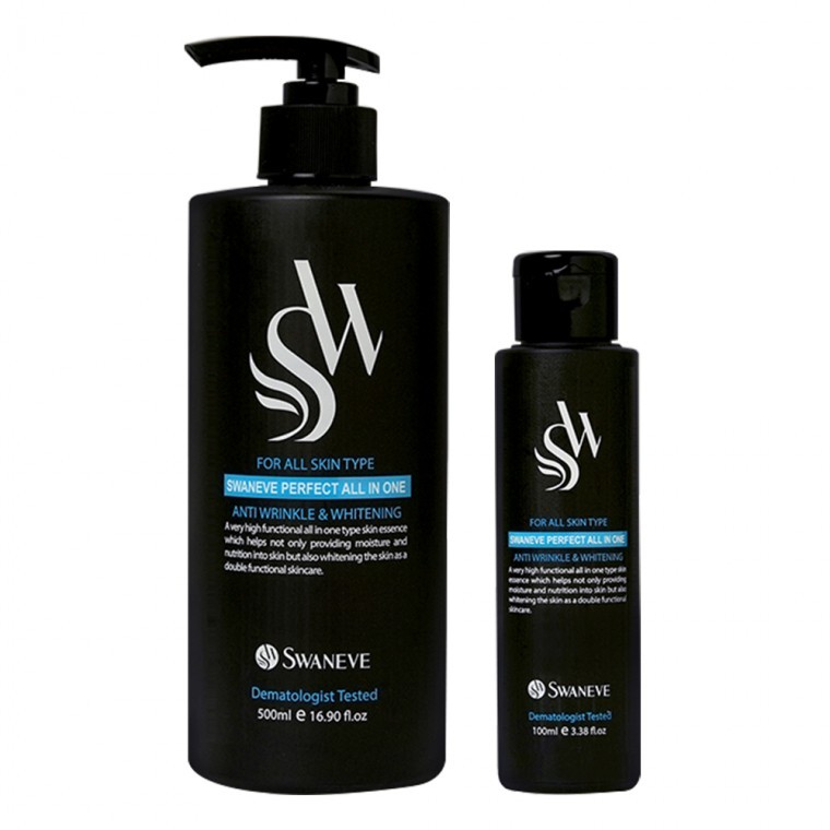 โลชั่น All-in-one Swanib Perfect 500 มล. + 100 มล. สำหรับผู้ชาย ครีมลดเลือนริ้วรอยและไวท์เทนนิ่ง สกินเอสเซนส์
