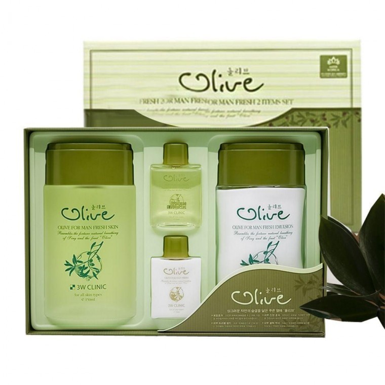 ชุดผลิตภัณฑ์ดูแลผิว 3 Olive For Men 2 ชิ้น: Emulsion + สกิน