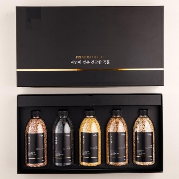 ชุดธัญพืชผสมพรีเมี่ยมจอนจู A ข้าวโอ๊ต 400g ถั่วซอรีแท 400g ข้าวฟ่างเหนียว 440g ข้าวเดือยเหนียว 440g ธัญพืชผสม 450g