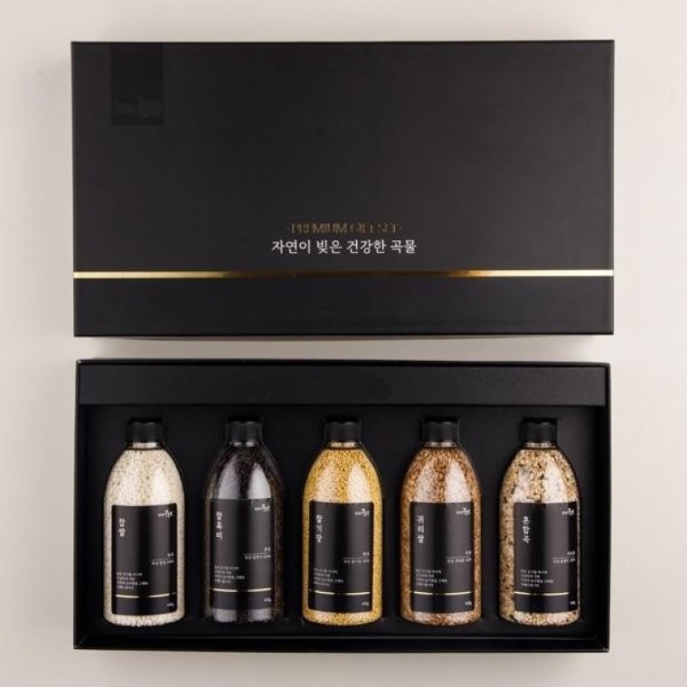 ชุดธัญพืชผสมพรีเมี่ยมจอนจู B ข้าวโอ๊ต 400g ข้าวกล้องดำเหนียว 440g ข้าวเหนียว 440g ข้าวเดือยเหนียว 440g ธัญพืชผสม 450g