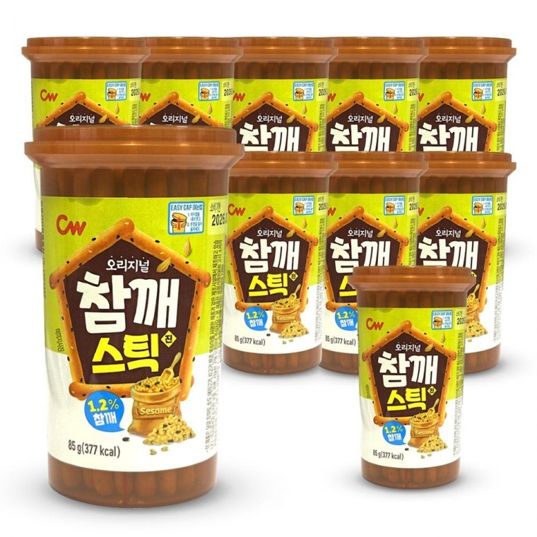 ข้าวเกรียบงา ชองอูฟูดส์ สติ๊กงาหอมกรุ่น จิน สติ๊ก ขนม 85g 10 ชิ้น สำหรับขนมสำนักงาน