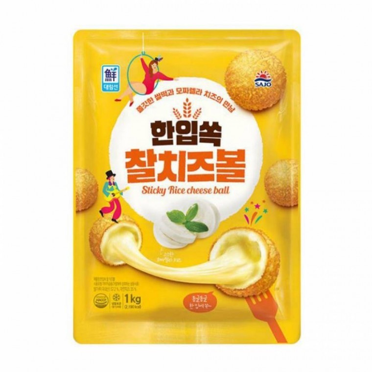 สำหรับเด็ก ซาโจแดริม ลูกชิ้นชีสเล็กพอดีคำ 1kg (แช่แข็ง) สำหรับคนอยู่คนเดียว