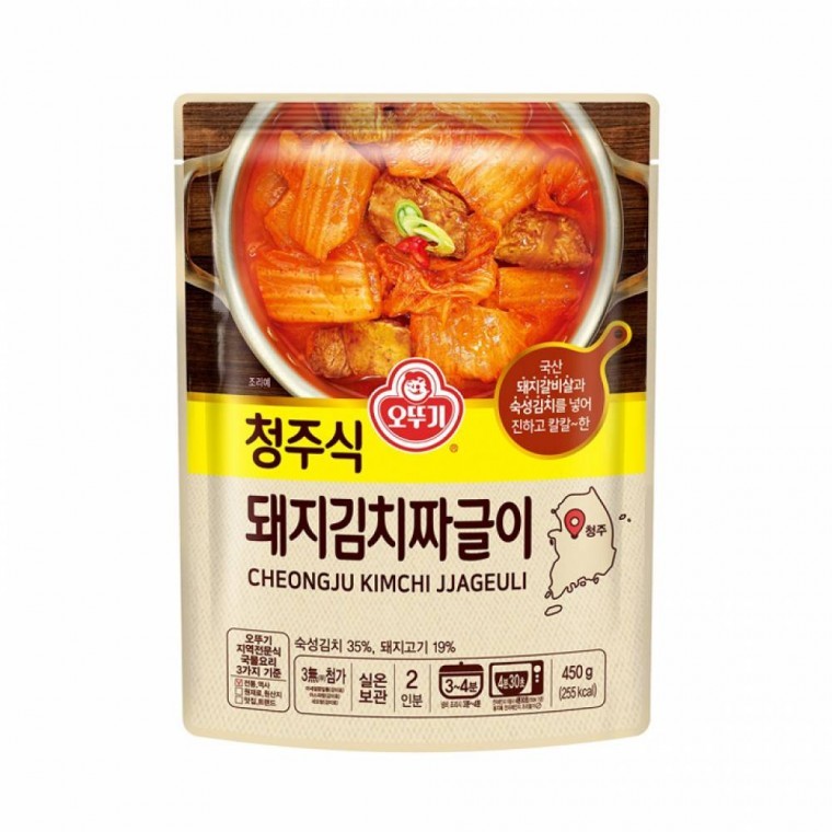 ซุปสำเร็จรูป โอตตุกี ซุปกิมจิหมูซุปชาเกิลอีสไตล์ชองจู 450g x 12 ง่ายๆ