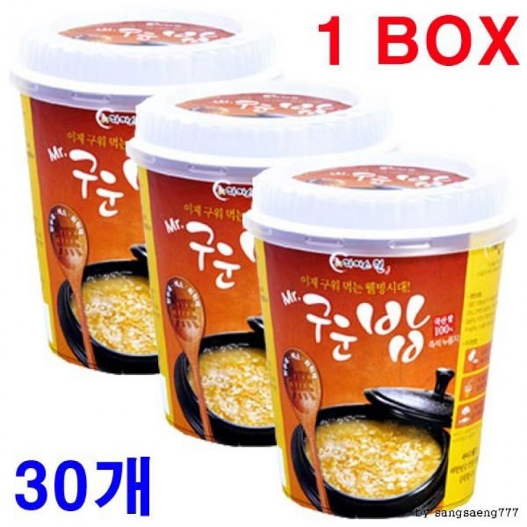 ข้าวอบมิสเตอร์ข้าวของเกาหลี (ถ้วย) 40g x 30 ชิ้น ข้าวถ้วยข้าวกรอบ