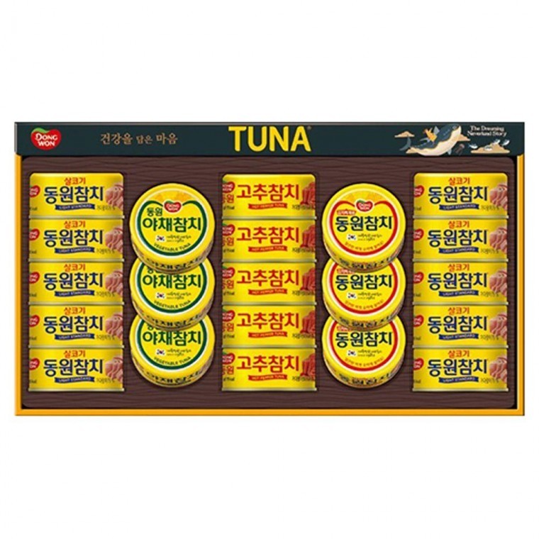 ชุดของขวัญ (Dongwon) Tuna T21 ปลาทูน่ากระป๋อง สำหรับชูซอกและซอล