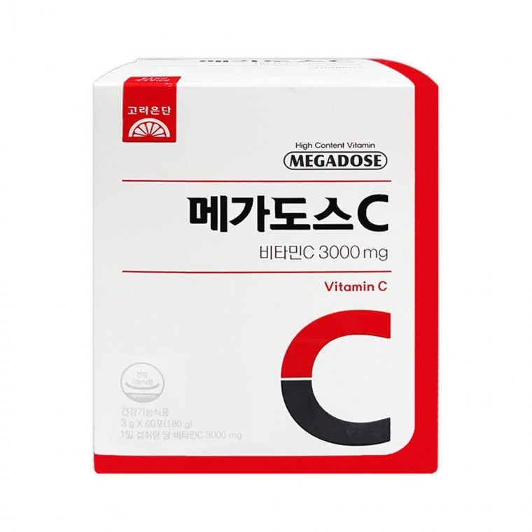 โคเรีย อึนดัน เมกะโดสซี วิตามินซี 3000 3g x 60 ซอง สำหรับ 2 เดือน