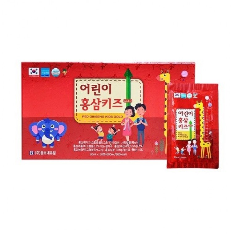 ดงโบ เนเชอรัล โสมแดงสำหรับเด็ก คิดส์โกลด์ 20ml x 30 ซอง