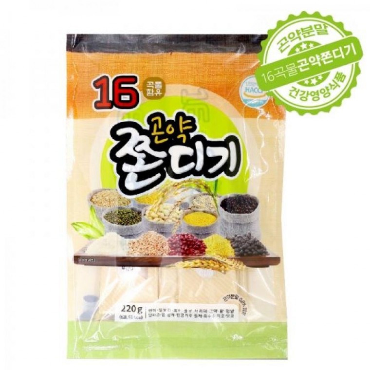 ขนมเส้นบุกธัญพืช 16 ชนิด กนจอน 10 ซอง 100 ชิ้น ขนมอร่อย