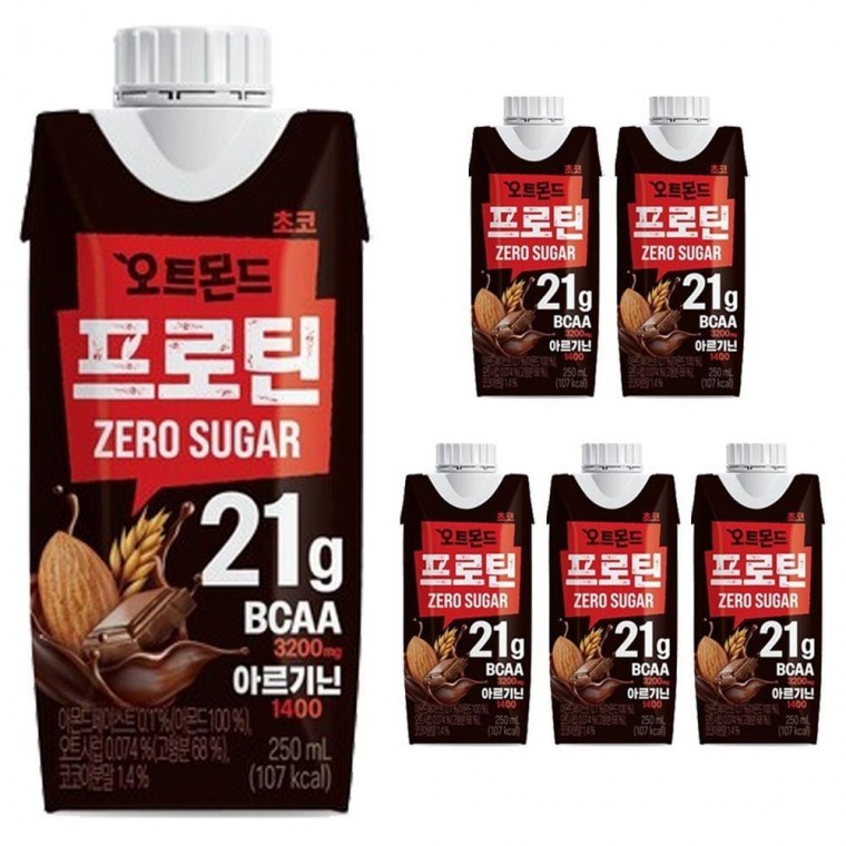 โอ๊ตมอนด์ โปรตีน ไม่มีน้ำตาล รสช็อกโกแลต 250ml 6 แพ็ค