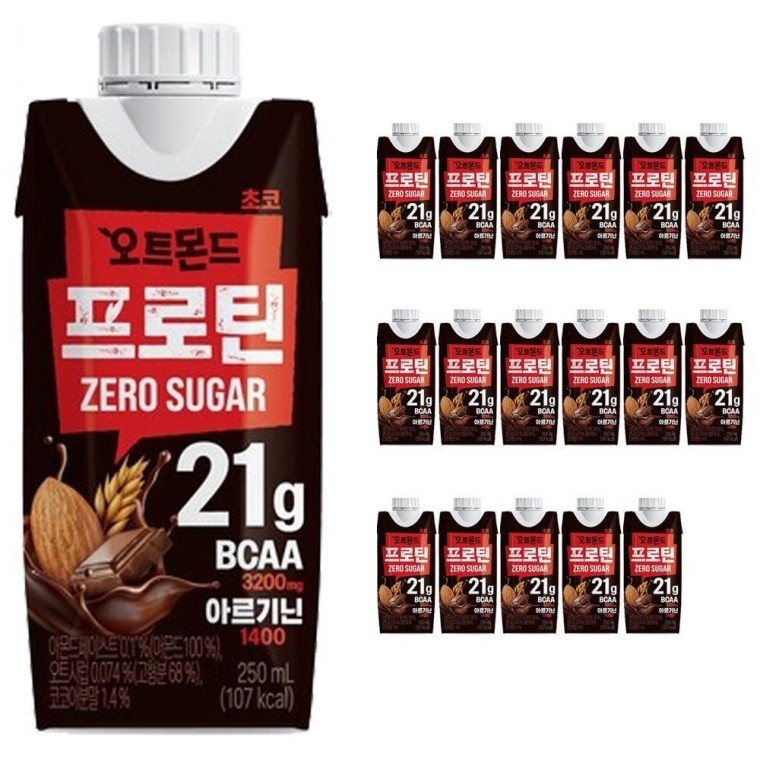 โอ๊ตมอนด์ โปรตีน ไม่มีน้ำตาล รสช็อกโกแลต 250ml 18 แพ็ค